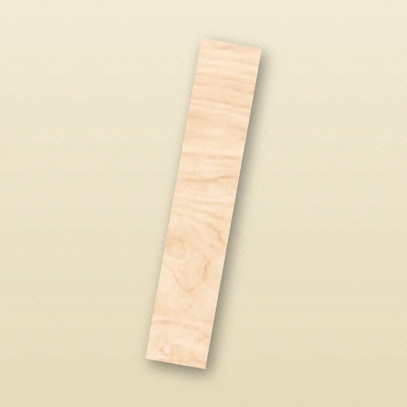 Flat Strip — 25 × 3 × 200 mm — food-grade poplar wood, Poplar Works