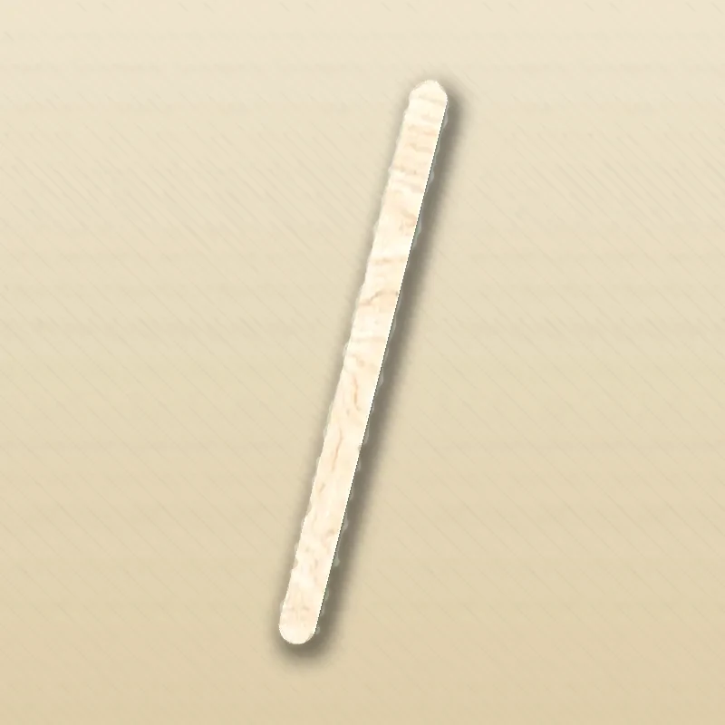 Close-up of the grain and edge finish on 4.5 Inch Coffee Stirrers