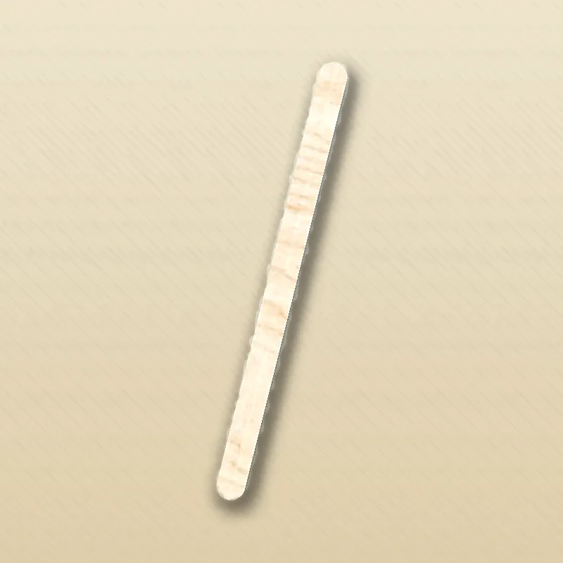 Close-up of the grain and edge finish on 5.5 Inch Coffee Stirrers