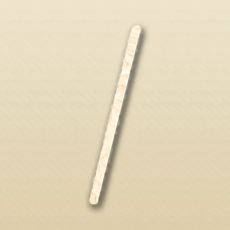 Close-up of the grain and edge finish on 7.5 Inch Coffee Stirrers