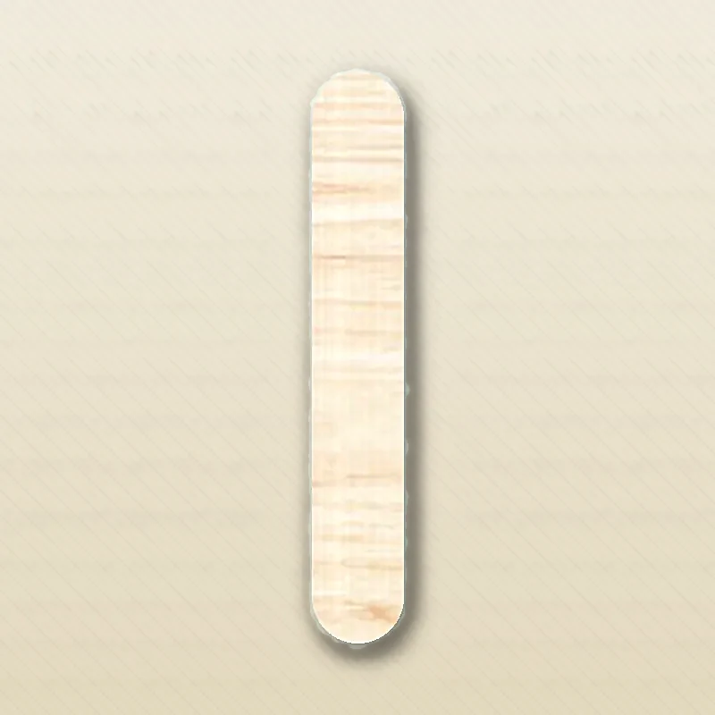 93 mm Ice Cream Sticks laid flat showing the 93 × 10 × 2.0 mm · rounded ends section