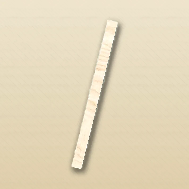 Close-up of the grain and edge finish on 3.5 Inch Lollipop Sticks