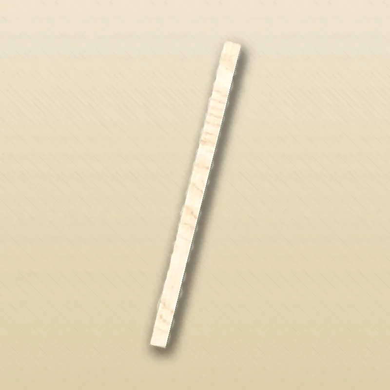Close-up of the grain and edge finish on 4.5 Inch Lollipop Sticks