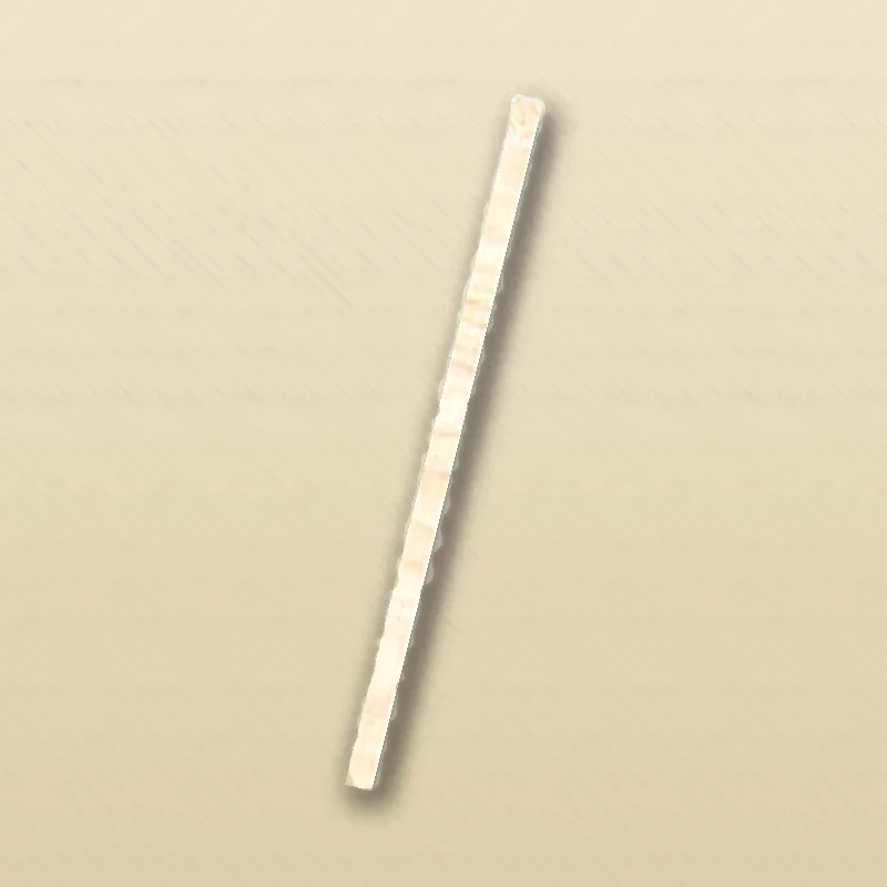 Close-up of the grain and edge finish on 6 Inch Lollipop Sticks