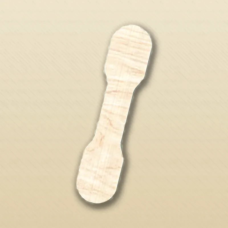 Close-up of the grain and edge finish on 113 mm Magnum Paddle Sticks