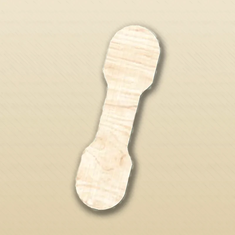Close-up of the grain and edge finish on 94 mm Magnum Paddle Sticks
